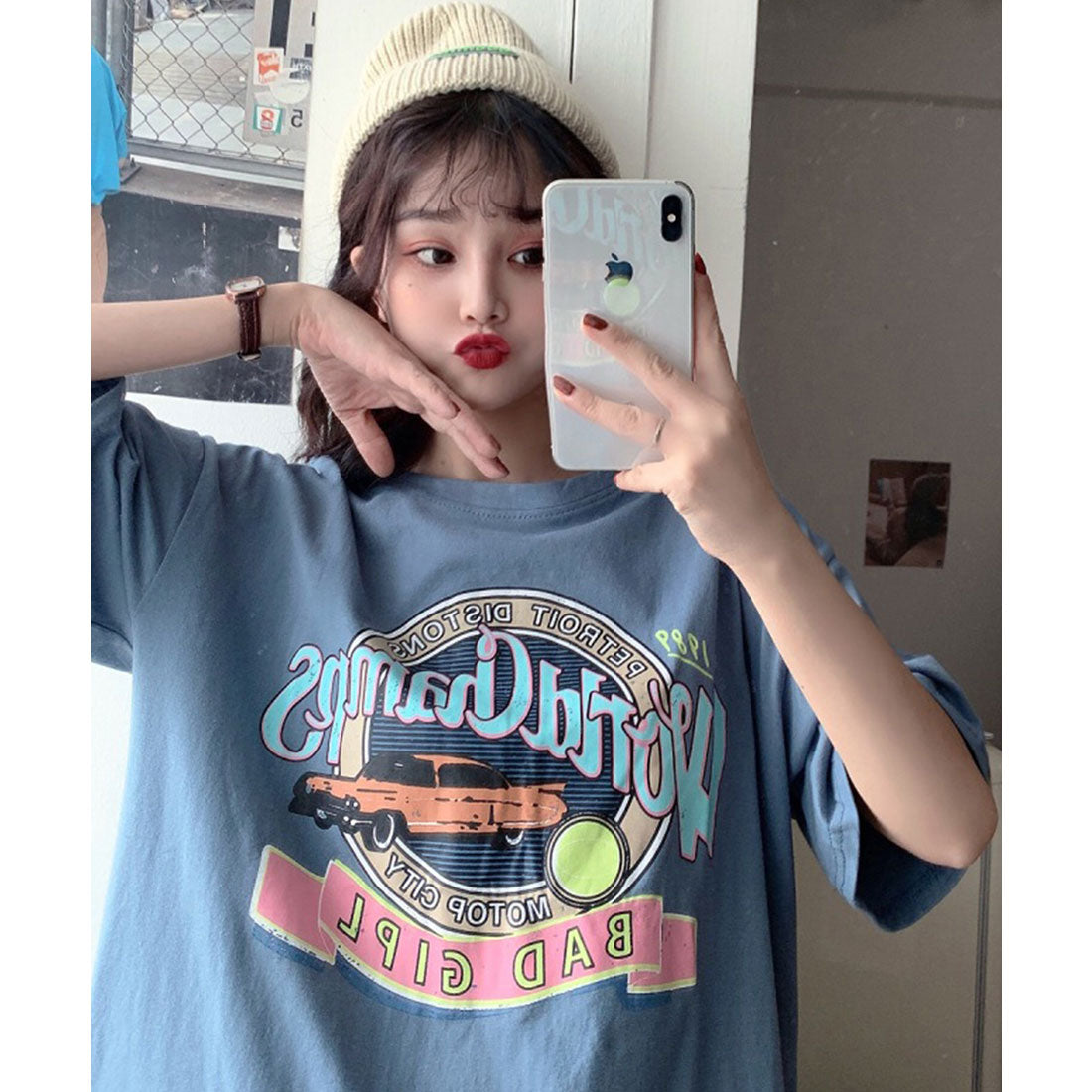 リネーム Rename ヴィンテージスタイル Tシャツ,BL