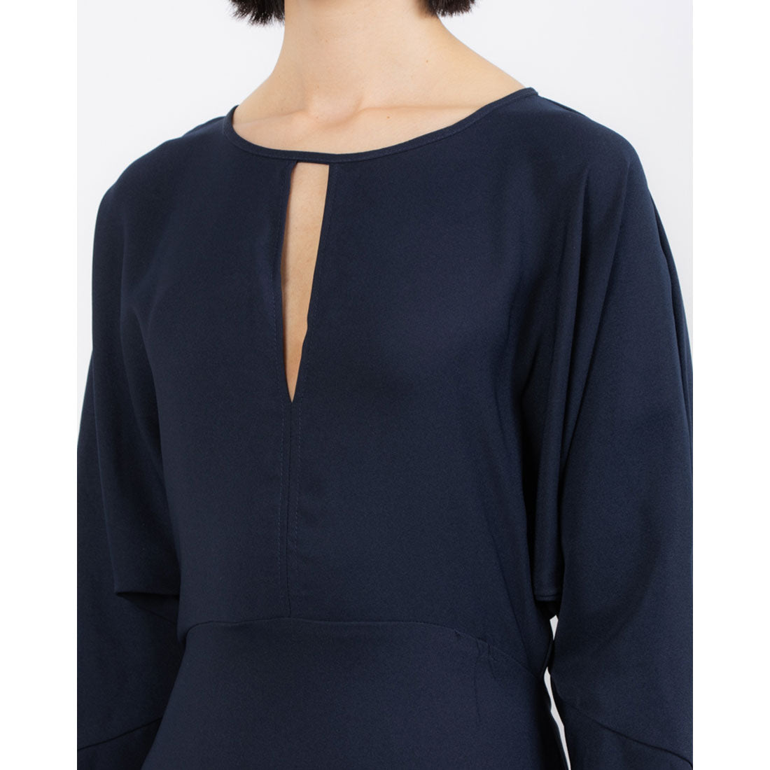 リナシメント RINASCIMENTO カット切替ロングワンピース (Blu) Blu