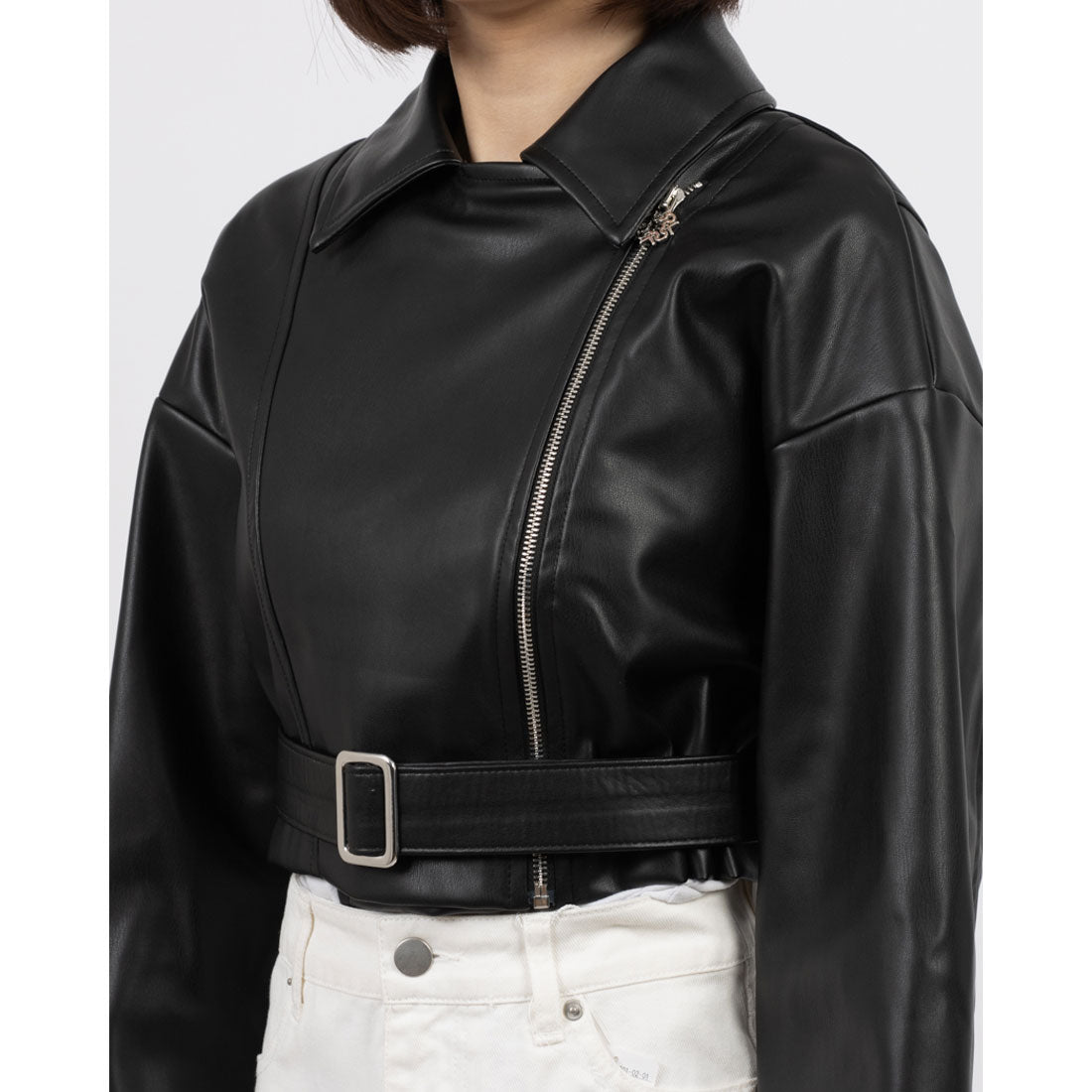 RINASCIMENTO Eco Leather Short Riders Jacket
