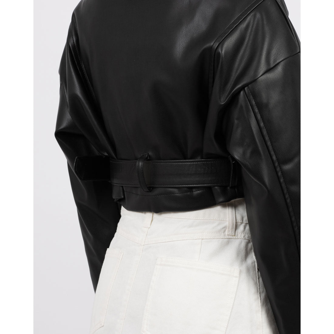 RINASCIMENTO Eco Leather Short Riders Jacket