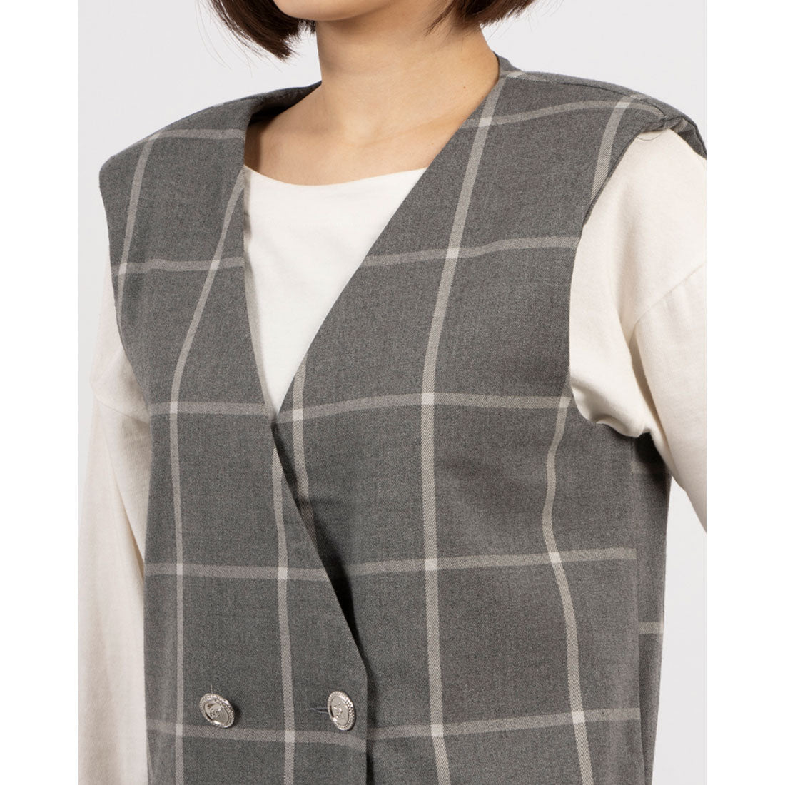 RINASCIMENTO Window Check Gilet COAT