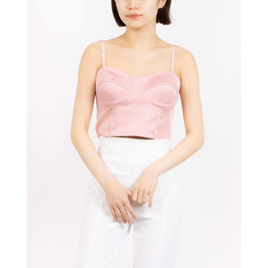 リナシメント RINASCIMENTO サテンビスチェ (Rosa Antico) Rosa Antico