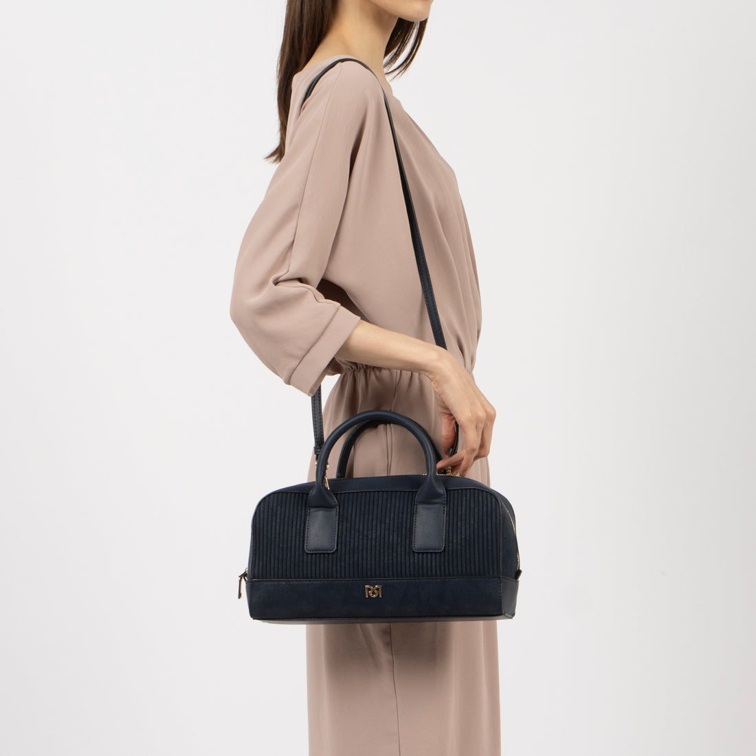 リナシメント RINASCIMENTO 縦畝コードBAG (Blu Navy) Blu Navy