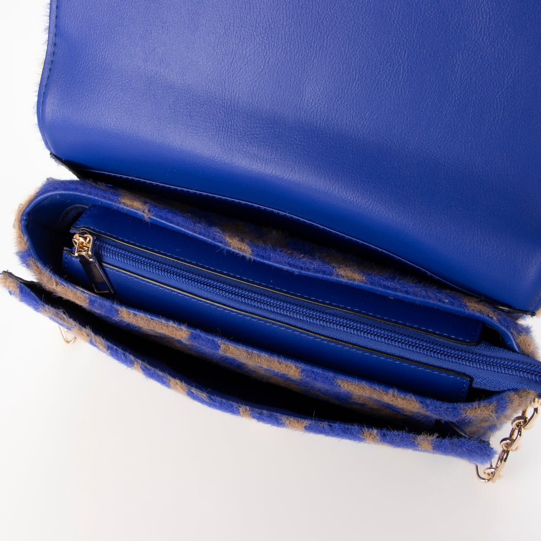 リナシメント RINASCIMENTO 千鳥柄シャギーBAG (Blu Cina) Blu Cina