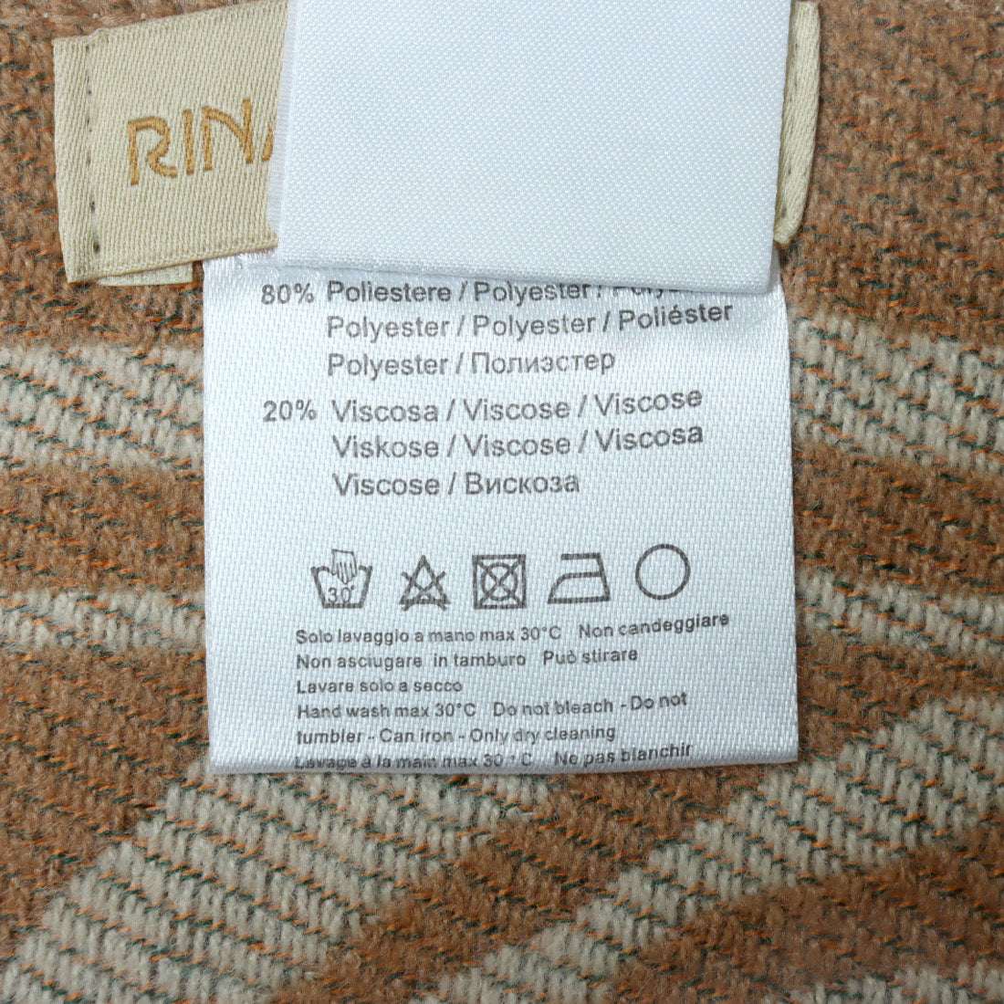 リナシメント RINASCIMENTO ゼブラ柄ストール (Beige) Beige