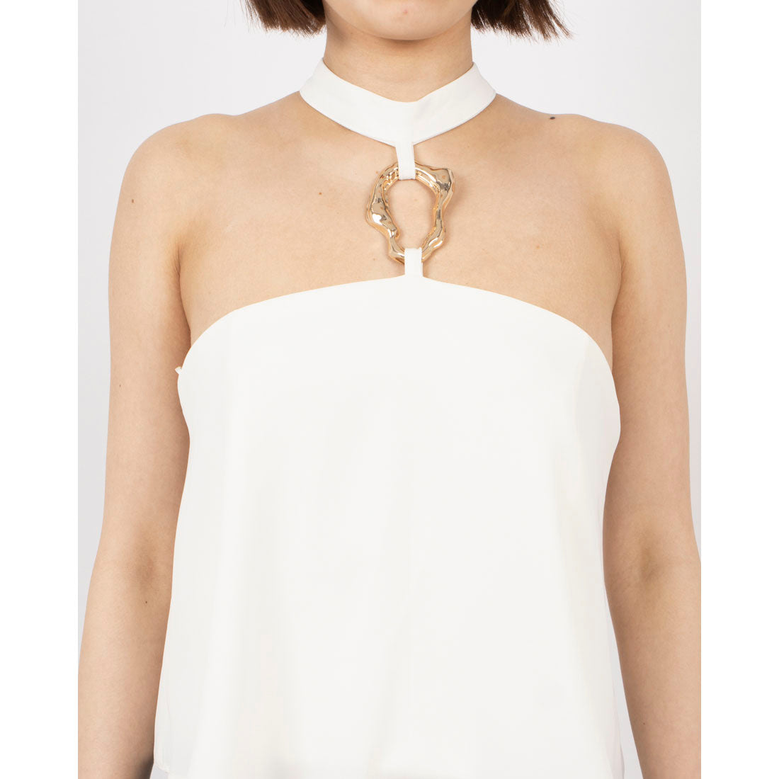 リナシメント RINASCIMENTO グレシアンネックトップス (Bianco) Bianco