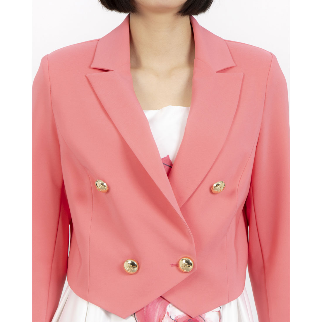 リナシメント RINASCIMENTO スペンサーダブルジャケット (Rosa Camelia) Rosa Camelia