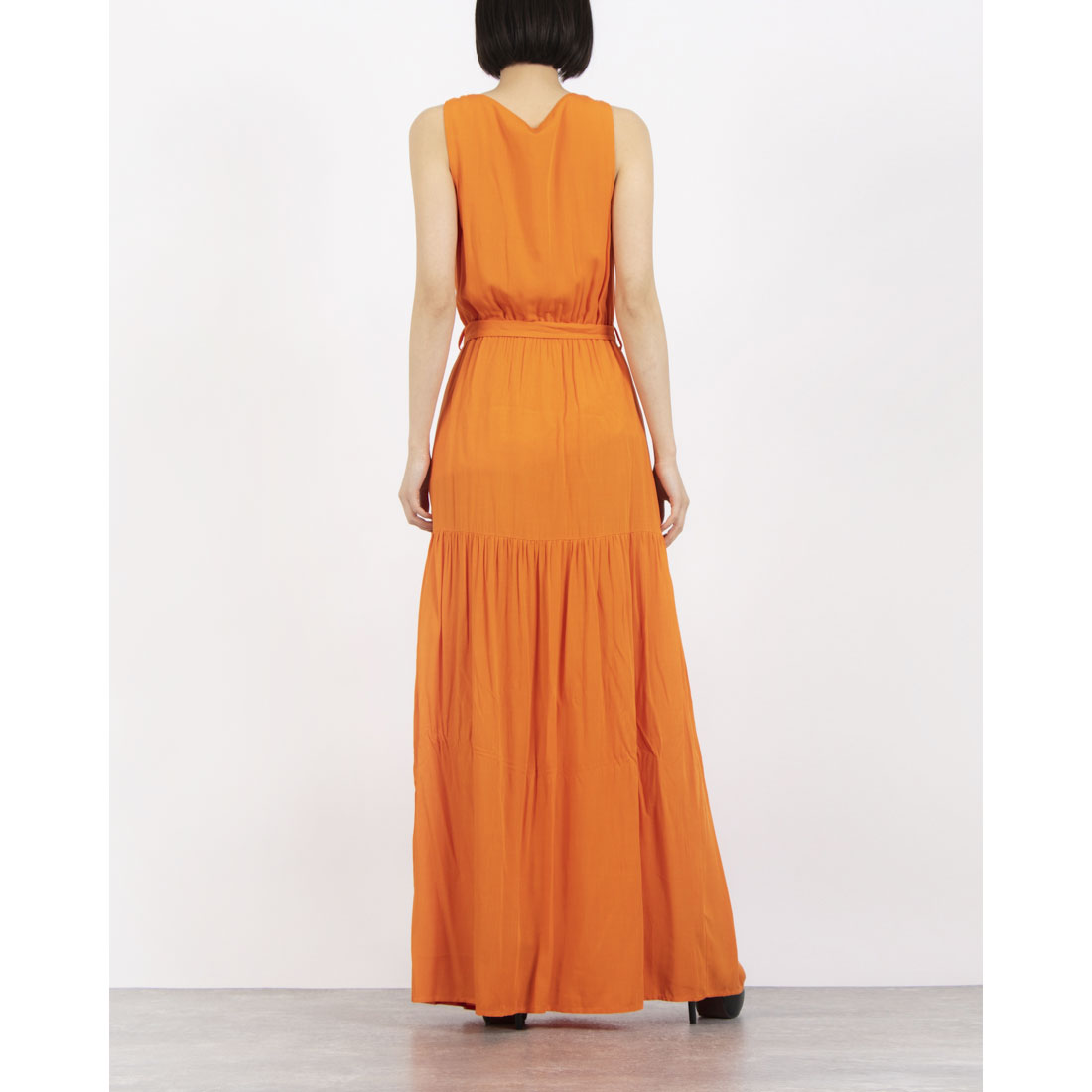 リナシメント RINASCIMENTO Vネックロングワンピース (Arancio) Arancio