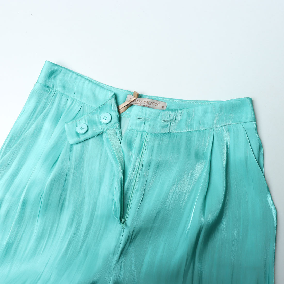 リナシメント RINASCIMENTO シャイニーワイドパンツ (Acqua Verde) Acqua Verde