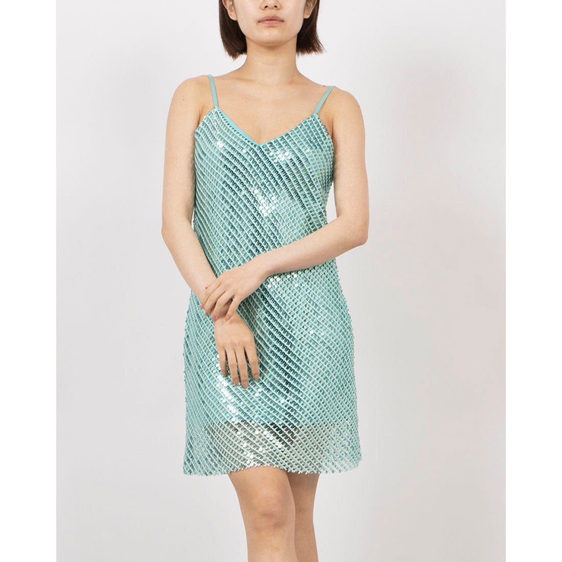 リナシメント RINASCIMENTO スパンコールキャミワンピース (Acqua Verde) Acqua Verde