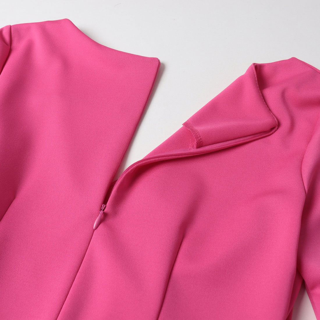 リナシメント RINASCIMENTO サイドタックギャザーカシュクールワンピース (Fuxia) Fuxia