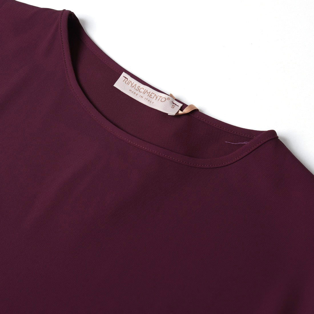 リナシメント RINASCIMENTO スパンコールアシメヘムTOPS (Bordeaux Rosso) Bordeaux Rosso