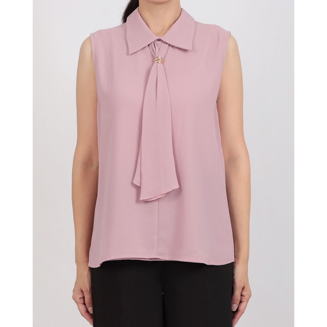 リナシメント RINASCIMENTO 襟付きボウタイBL (Rosa Malva) Rosa Malva