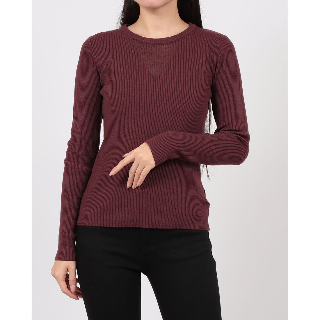 リナシメント RINASCIMENTO デコルテデザインリブNT (Bordeaux Rosso) Bordeaux Rosso