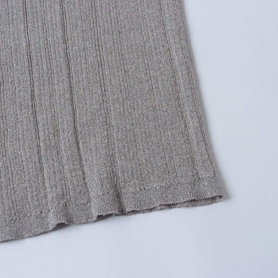 リナシメント RINASCIMENTO ラメリブオープンバストノースリニットトップス (Platino) Platino