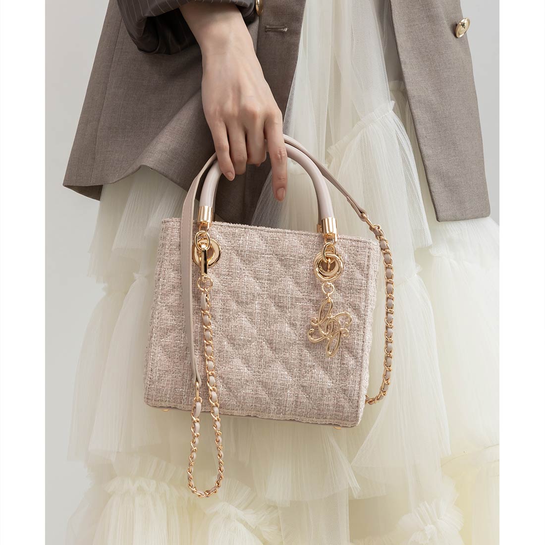 ランダ RANDA 2WAYキルティングバッグ (PNK/BEG) PNK/BEG