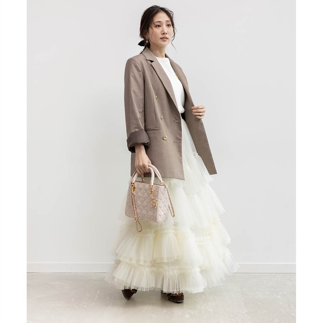 ランダ RANDA 2WAYキルティングバッグ (PNK/BEG) PNK/BEG