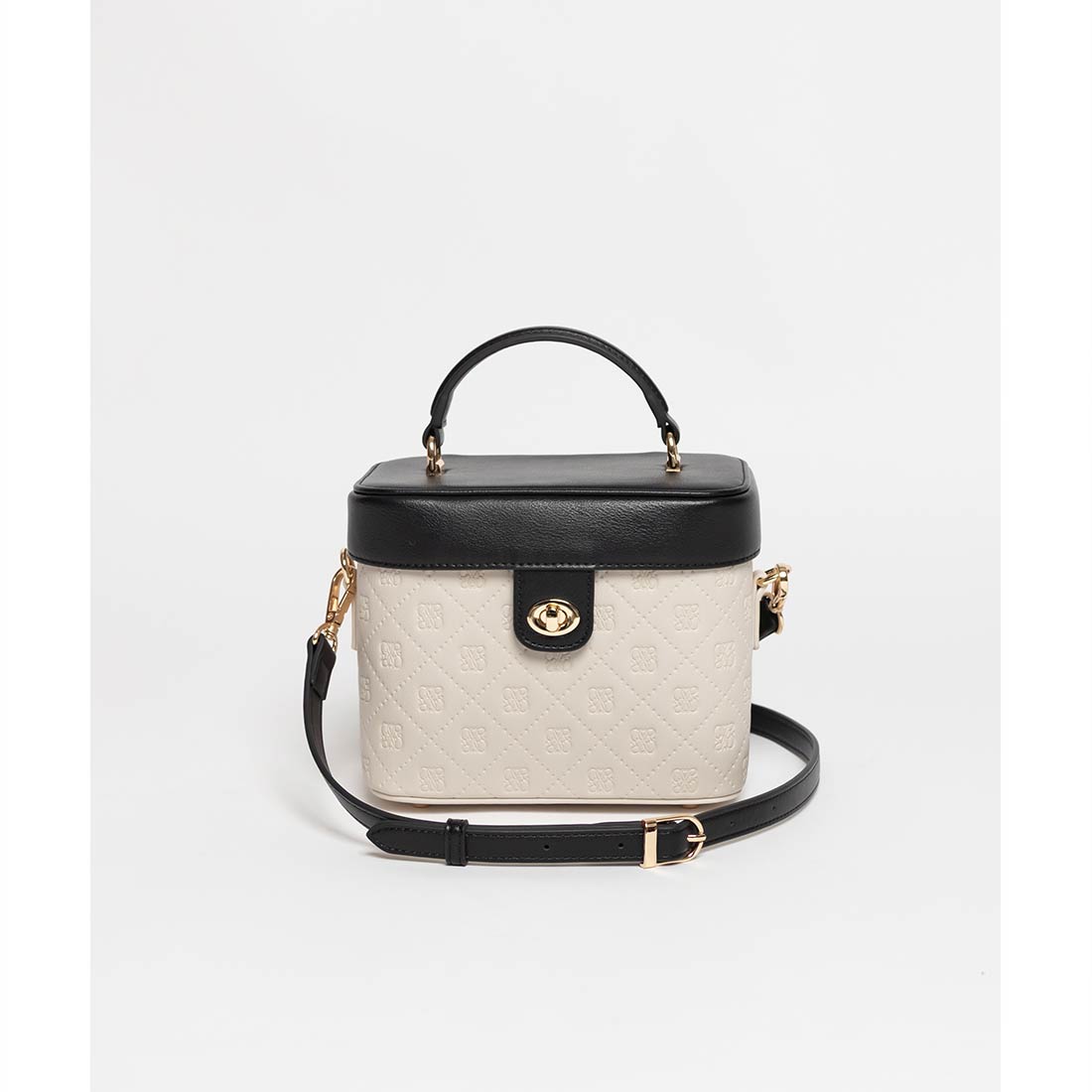 ランダ RANDA 2WAY 型押しデザインバニティバッグ (IVORY) IVORY