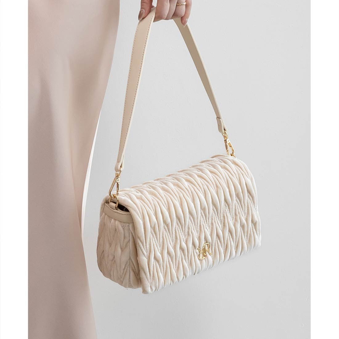 ランダ RANDA 2WAY 立体キルティングデザインショルダーバッグ (PINK) PINK