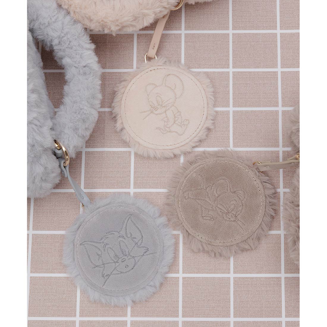 ランダ RANDA ★ 【TOM and JERRY】ミラー付きバニティバッグ (BEIGE) BEIGE