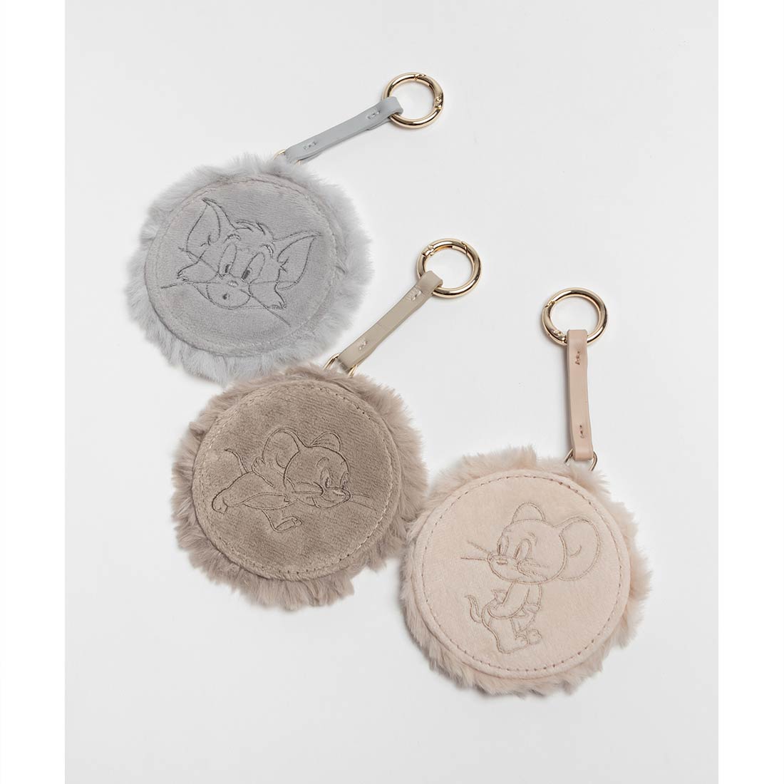 ランダ RANDA ★ 【TOM and JERRY】ミラー付きバニティバッグ (BEIGE) BEIGE