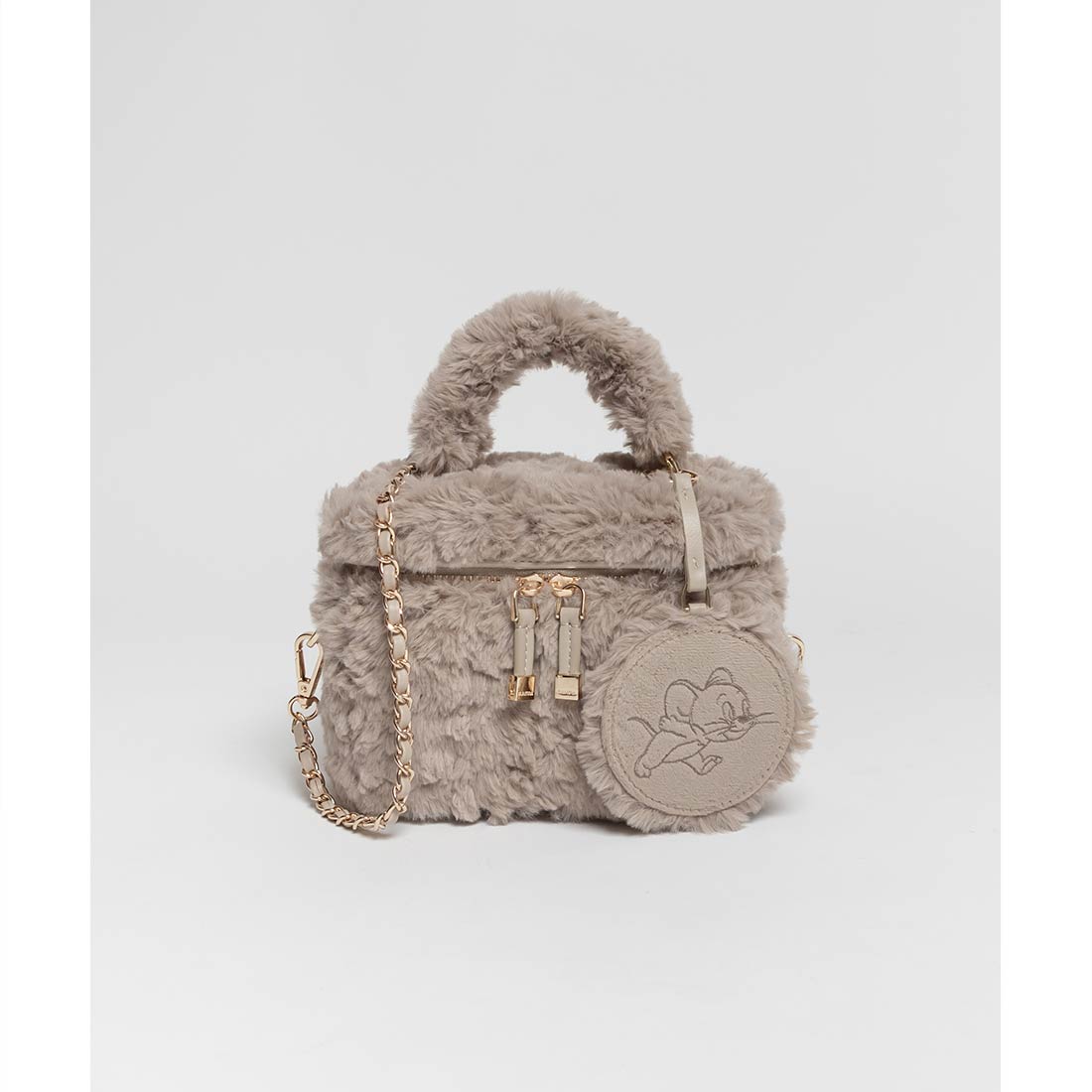 ランダ RANDA ★ 【TOM and JERRY】ミラー付きバニティバッグ (BEIGE) BEIGE