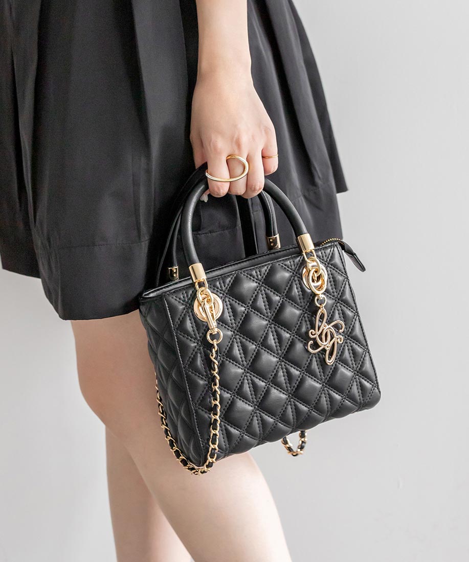 ランダ RANDA 2WAYキルティングバッグ (BLACK) BLACK