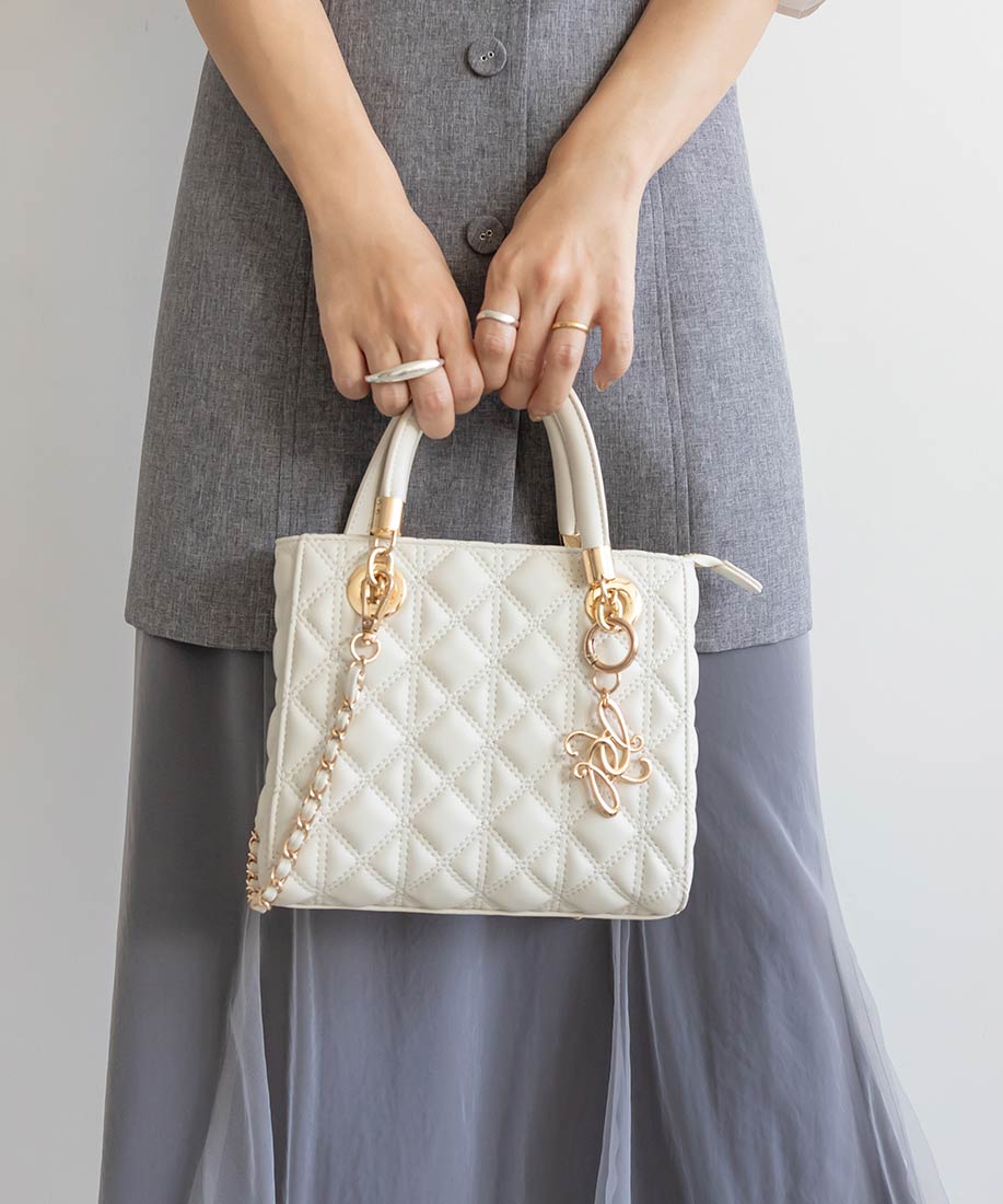 ランダ RANDA 2WAYキルティングバッグ (WHITE) WHITE