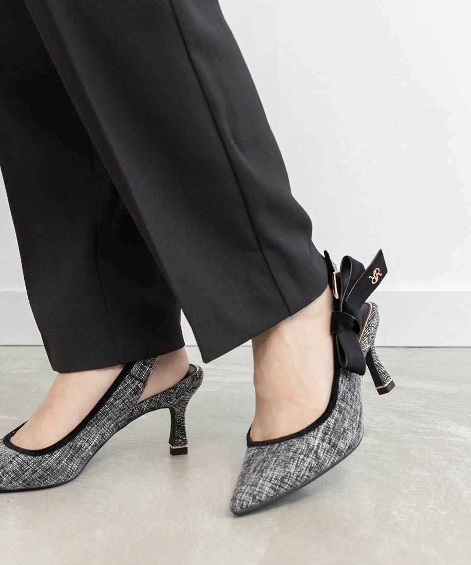 ランダ RANDA 2WAYクラシカルバックストラップパンプス (MIX) MIX