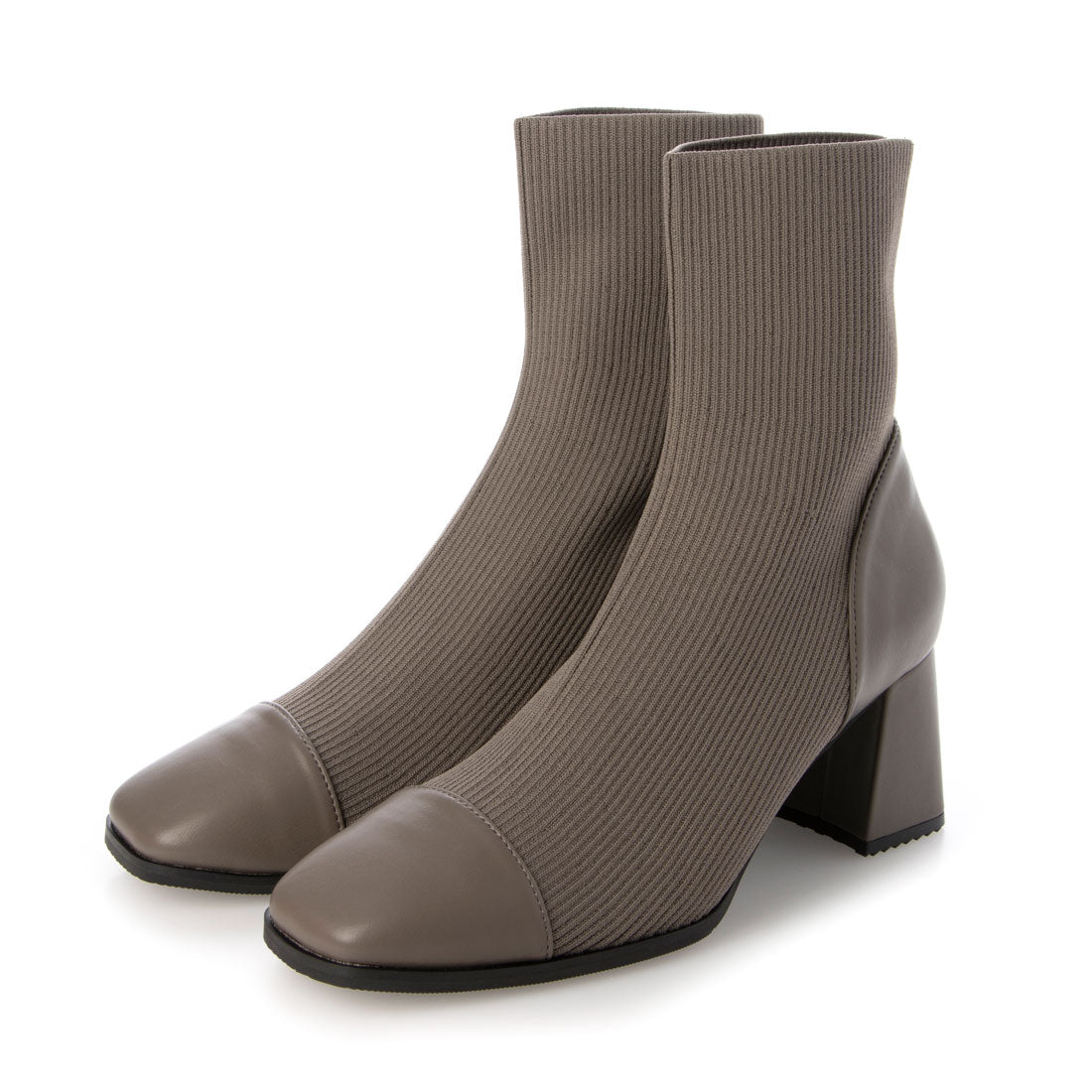 ランダ RANDA ストレッチ チャンキーヒールニットブーツ