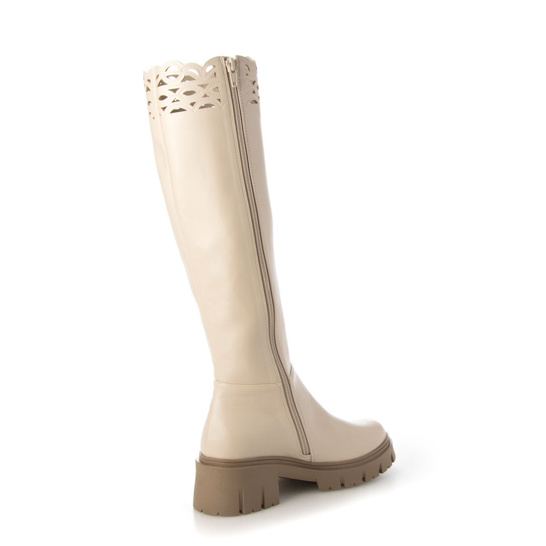 ランダ RANDA カットワークデザインボリュームソールブーツ (IVORY) IVORY