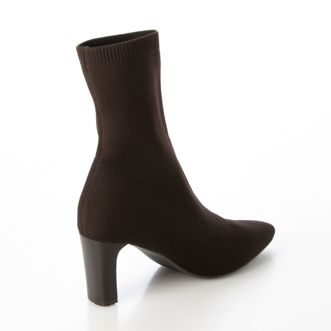 ランダ RANDA ストレッチ プレートヒールソックスブーツ (D.BROWN) D.BROWN