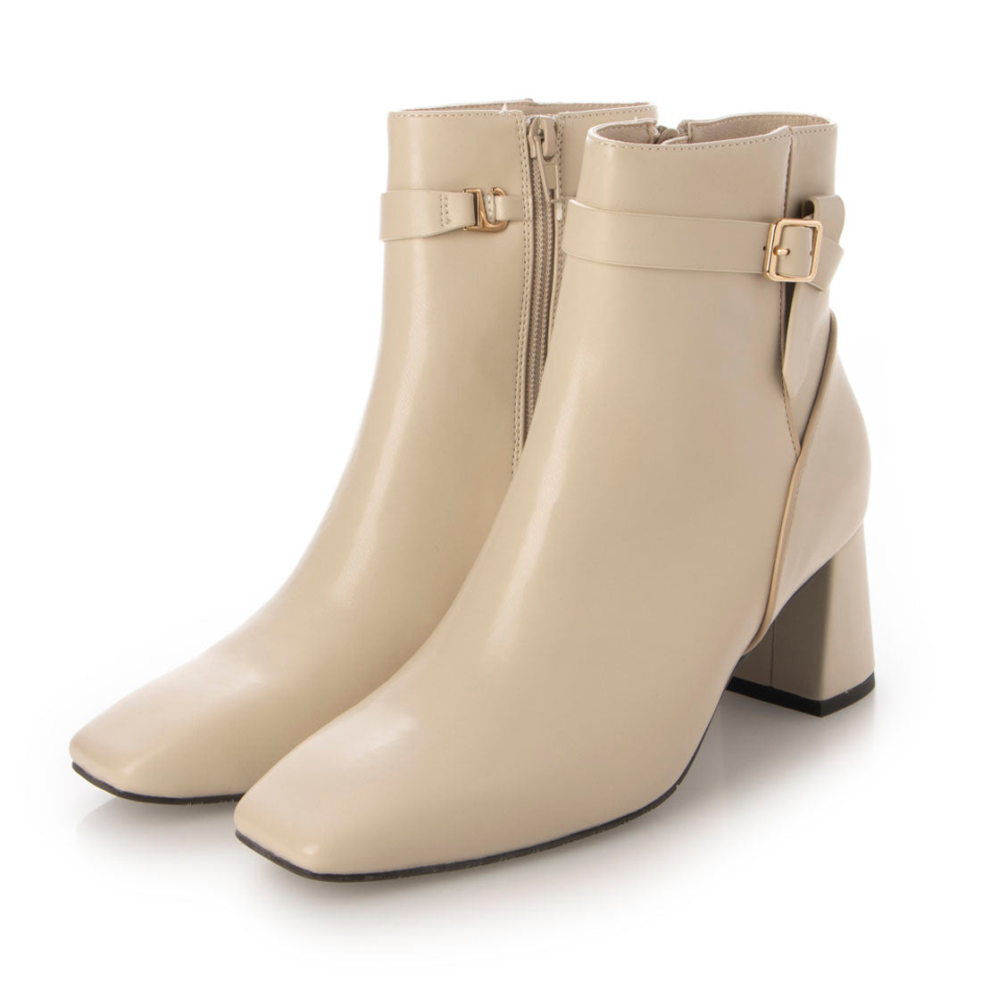 ランダ RANDA 3WAY パイピングデザインショートブーツ (IVORY) IVORY