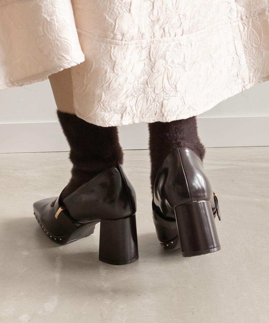 ランダ RANDA モヘアニットソックスブーツ