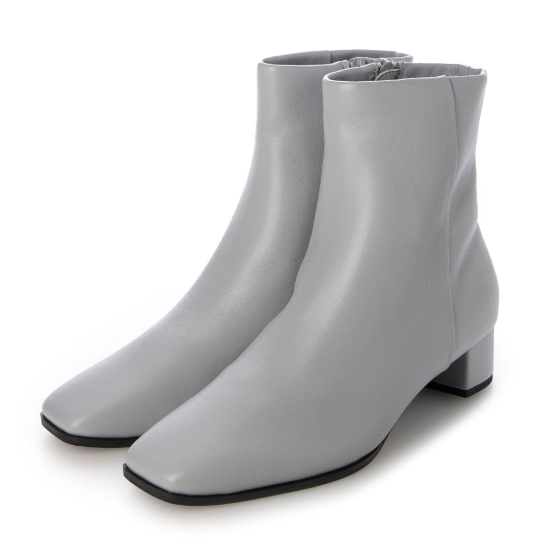 ランダ RANDA 【A de Vivre】ストレッチレザーショートブーツ,L.GRAY