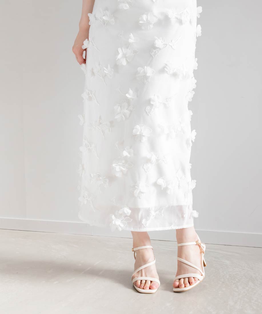 ランダ RANDA ナローストラップ アシンメトリーサンダル