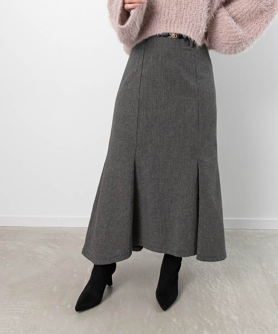 ランダ RANDA ベルト付きハイウエストマーメイドスカート (MIX) MIX