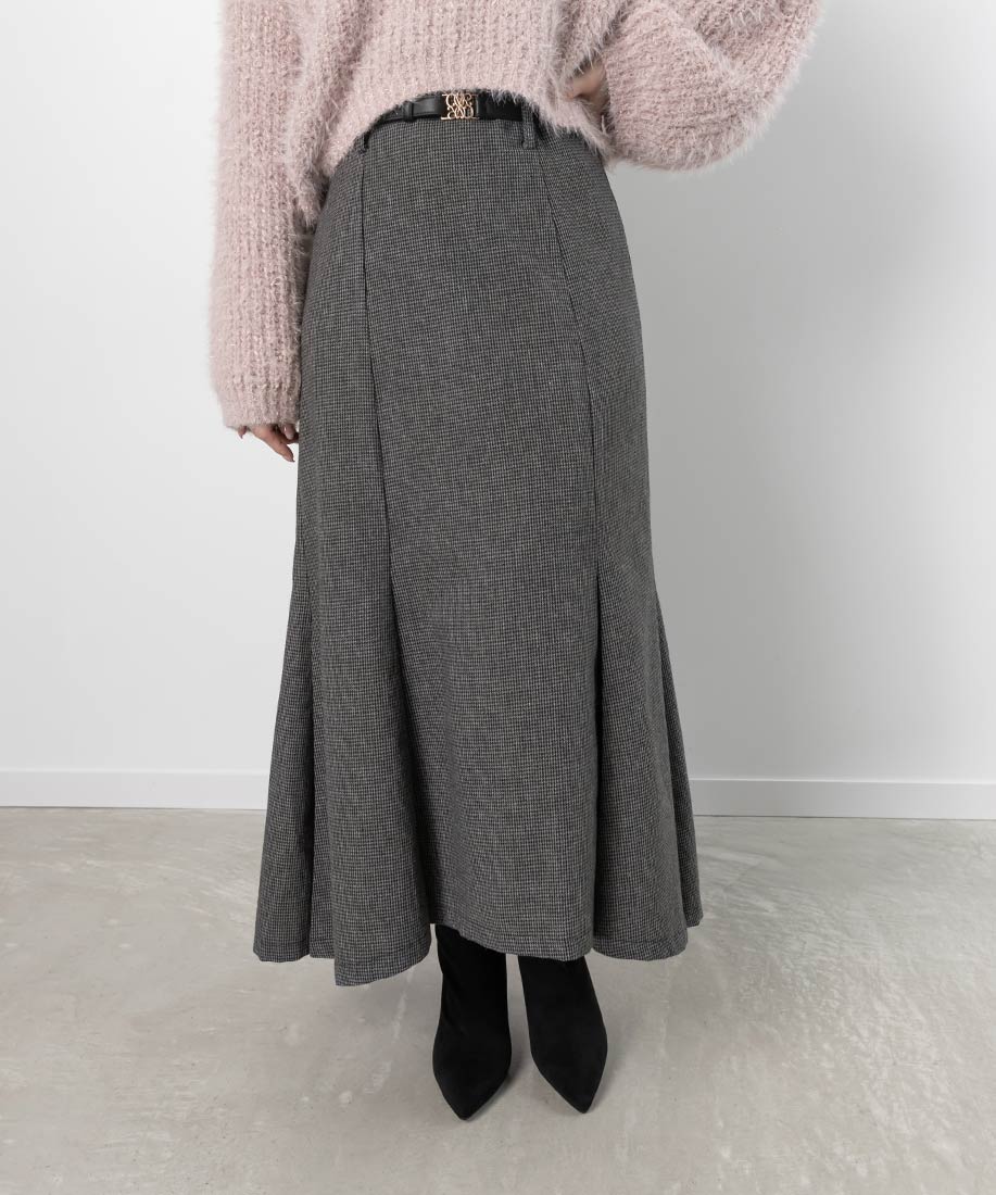 ランダ RANDA ベルト付きハイウエストマーメイドスカート (MIX) MIX