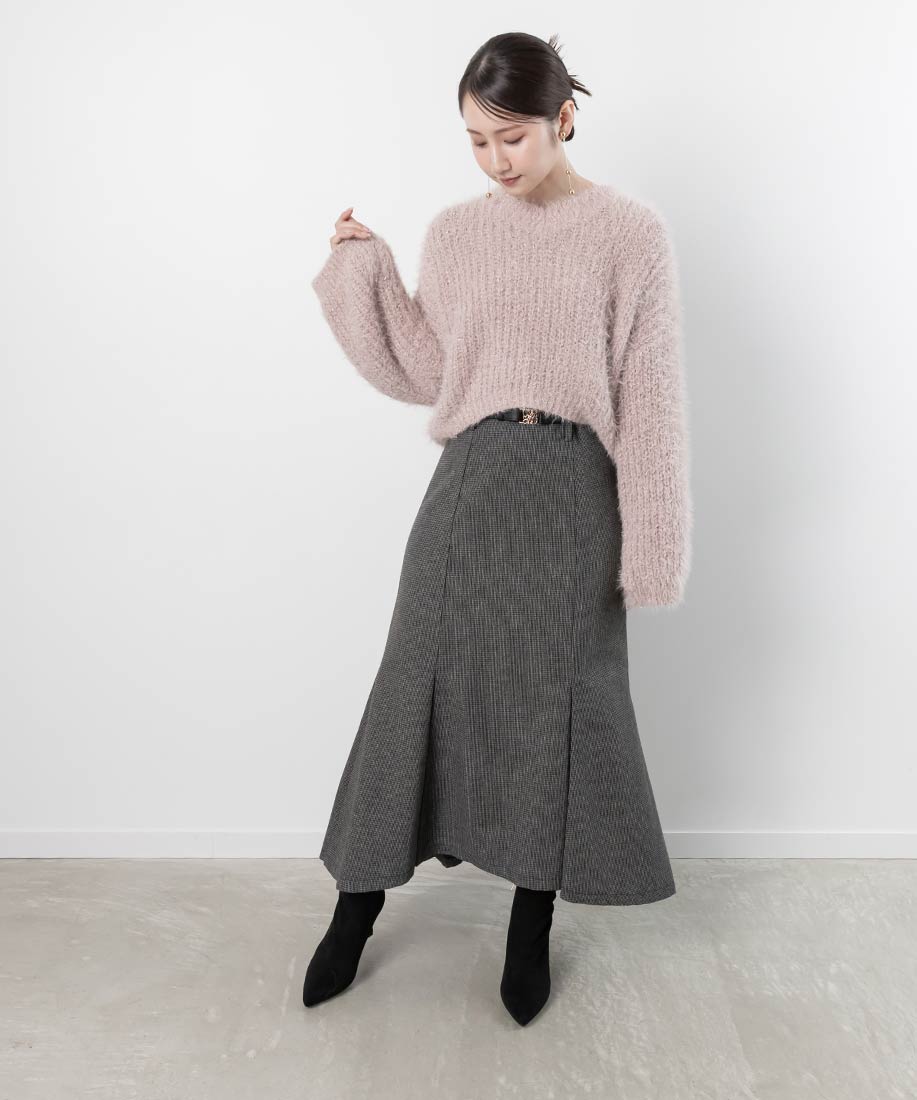 ランダ RANDA ベルト付きハイウエストマーメイドスカート (MIX) MIX