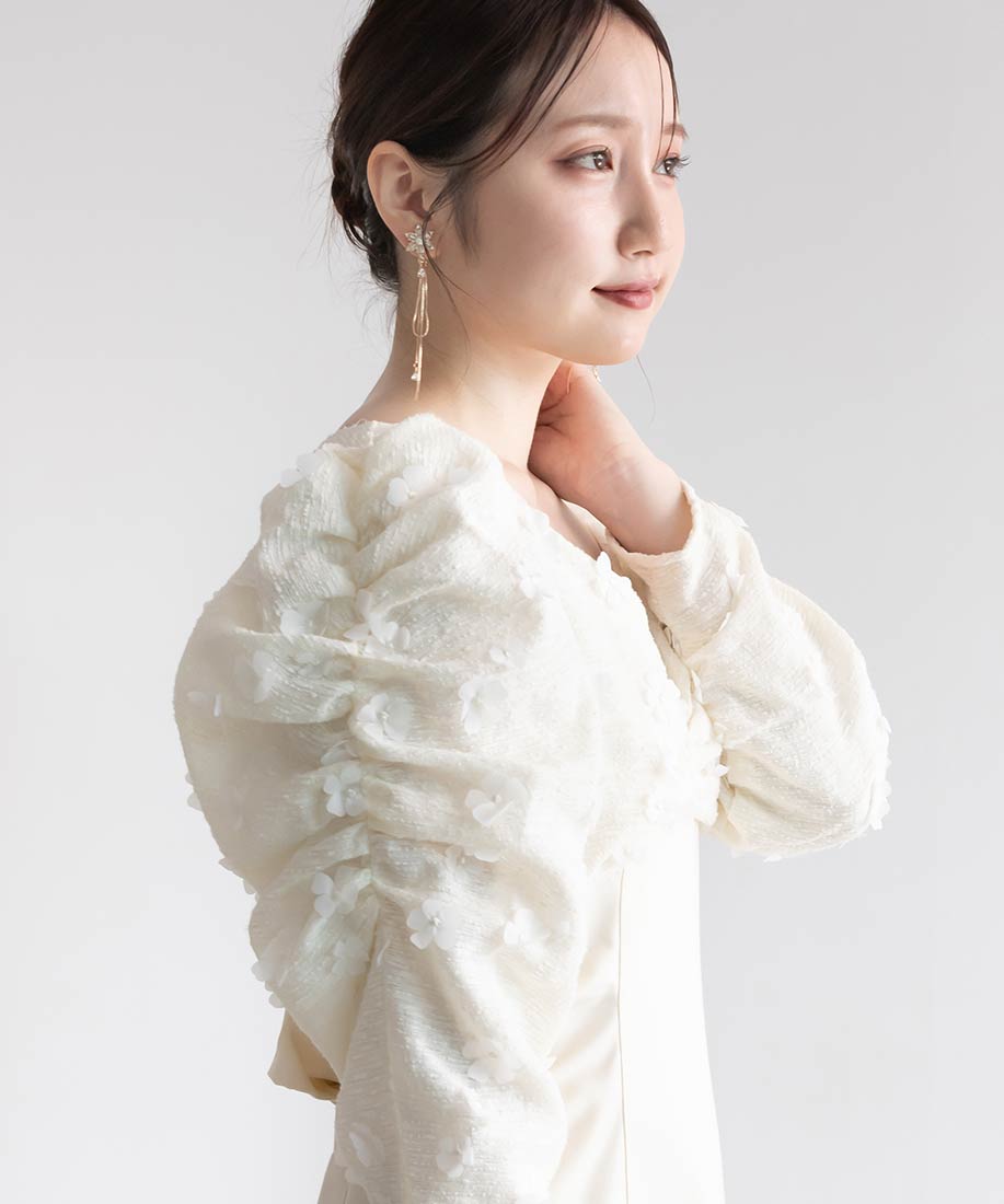 ランダ RANDA フラワーマーメイドワンピース (CREAM) CREAM