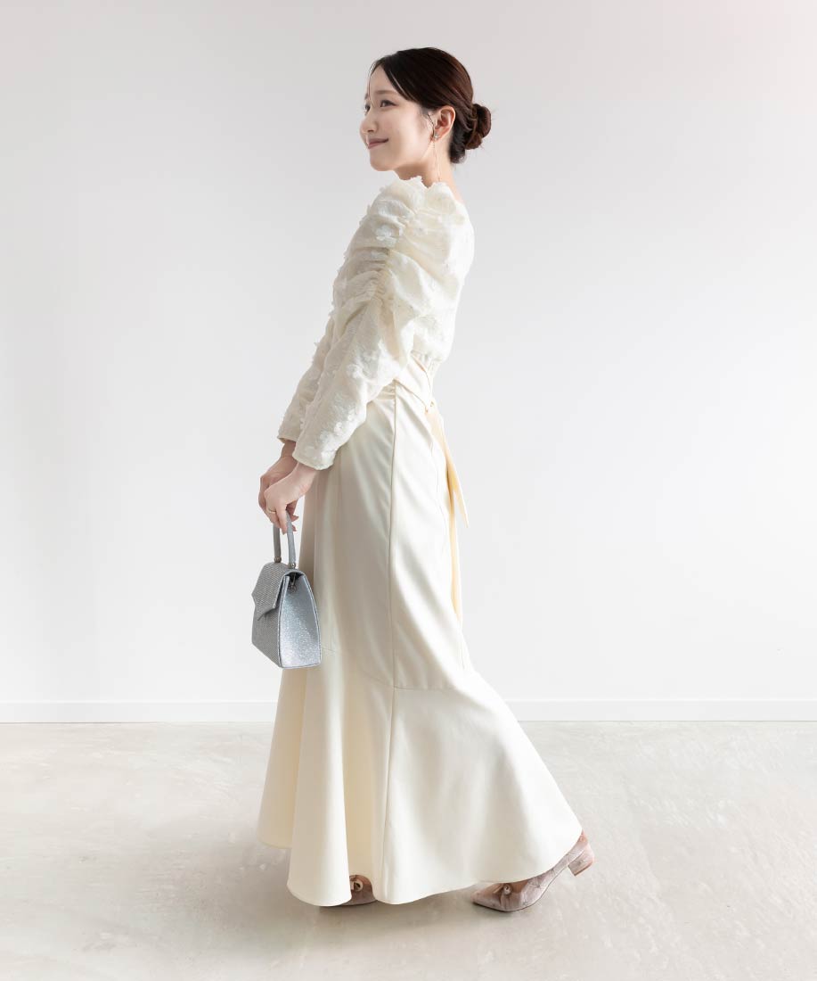 ランダ RANDA フラワーマーメイドワンピース (CREAM) CREAM