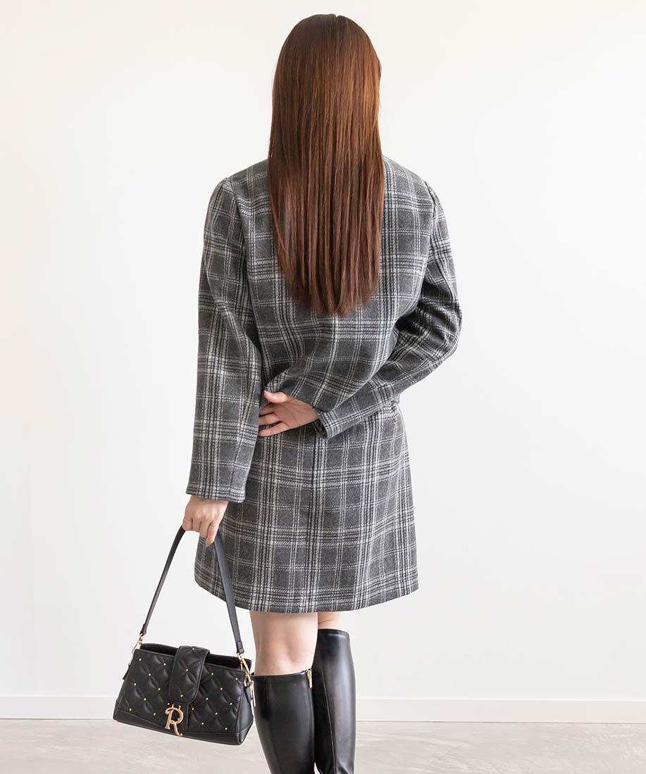 ランダ RANDA ラップデザインミニスカート (CHECK) CHECK