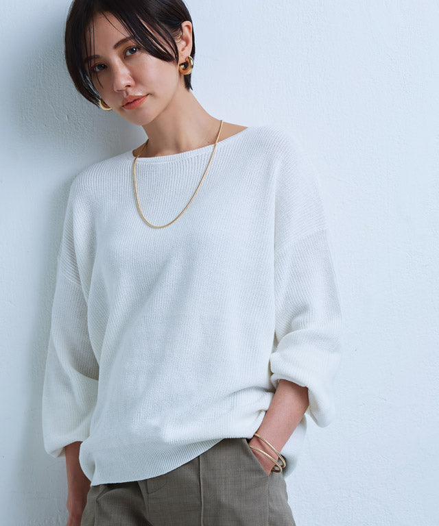 ラス RASW 綿100%クルーネックニット