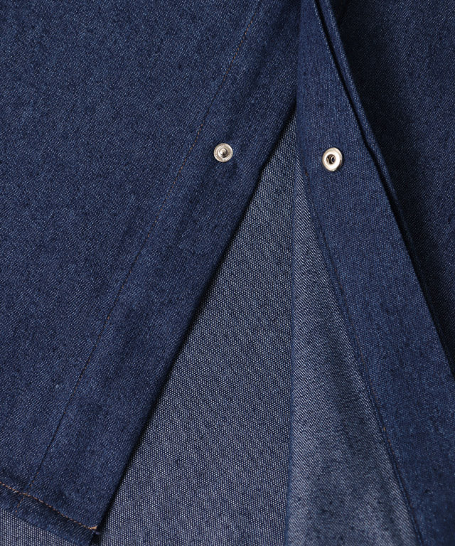 ラス RASW デニムリボンシャツ (ブルー) ブルー