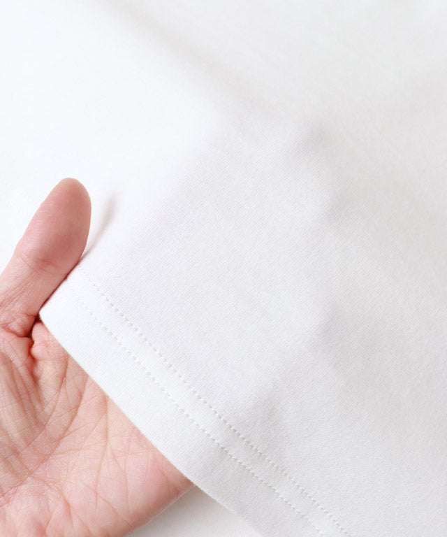 ラス RASW コーマコットンベーシックロングスリーブTシャツ (オフホワイト) オフホワイト