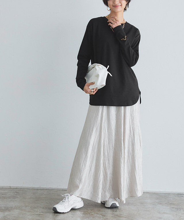 ラス RASW コーマコットンベーシックロングスリーブTシャツ (オフホワイト) オフホワイト