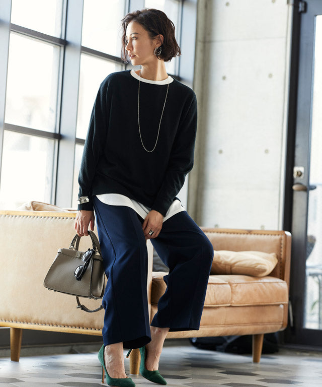 ラス RASW ウール混ドルマンニット