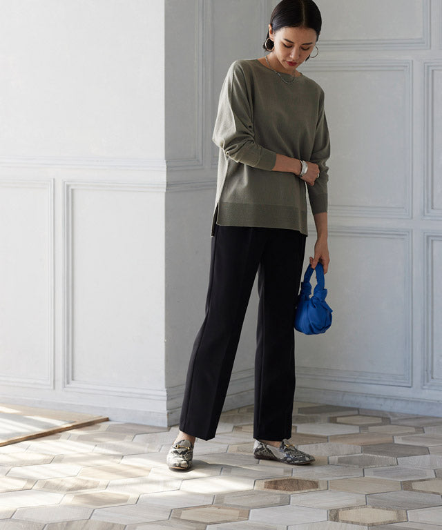 ラス RASW ウール混ドルマンニット