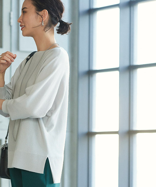 ラス RASW ウール混ドルマンニット