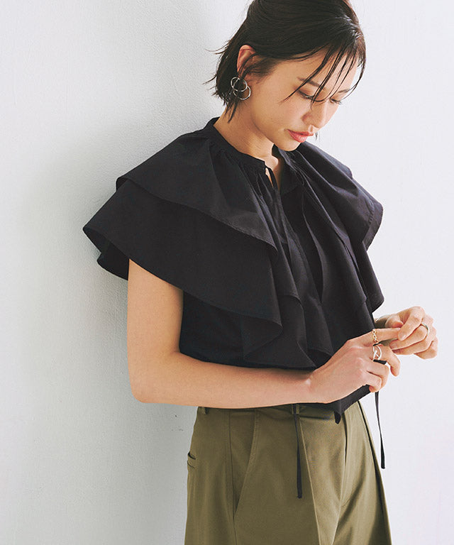 lath rasw卷褶皺上衣